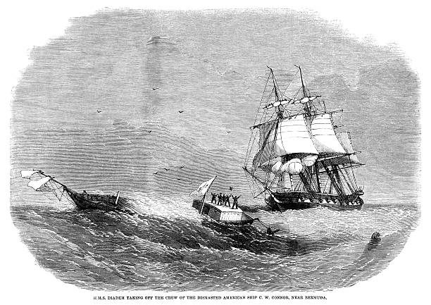 istock HMS Diadem rescuing crew of American ship C.W. Connor 509959815