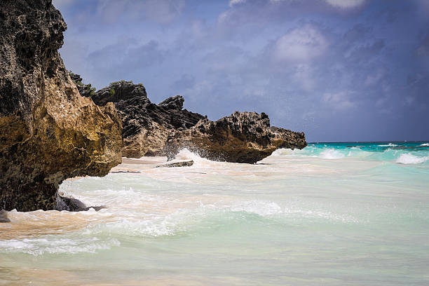 Bermuda ocean waves stock photo