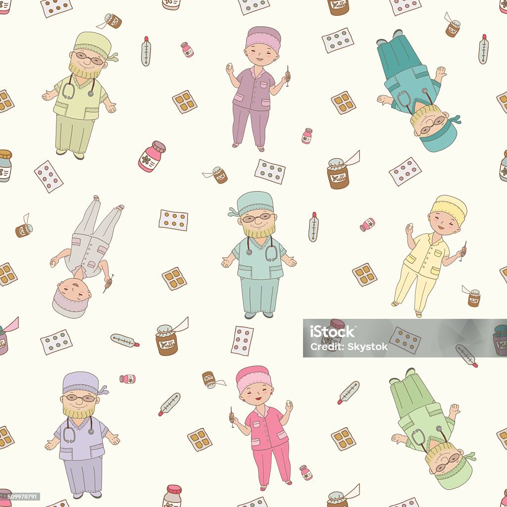 Doctor Patterns Simple Medical Pattern Stock Illustration - Download Image Now - Bathrobe ...