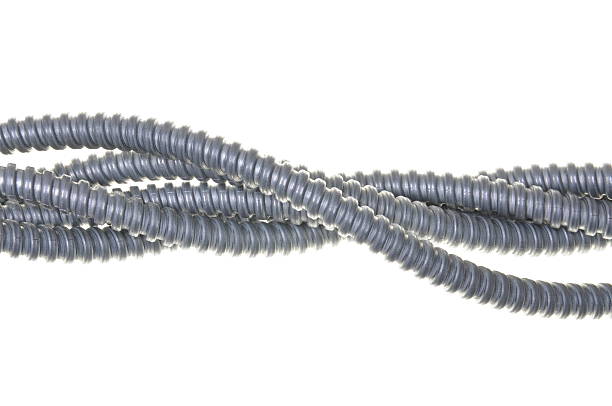 istock Twisted steel pipe isolated on white background 509979373