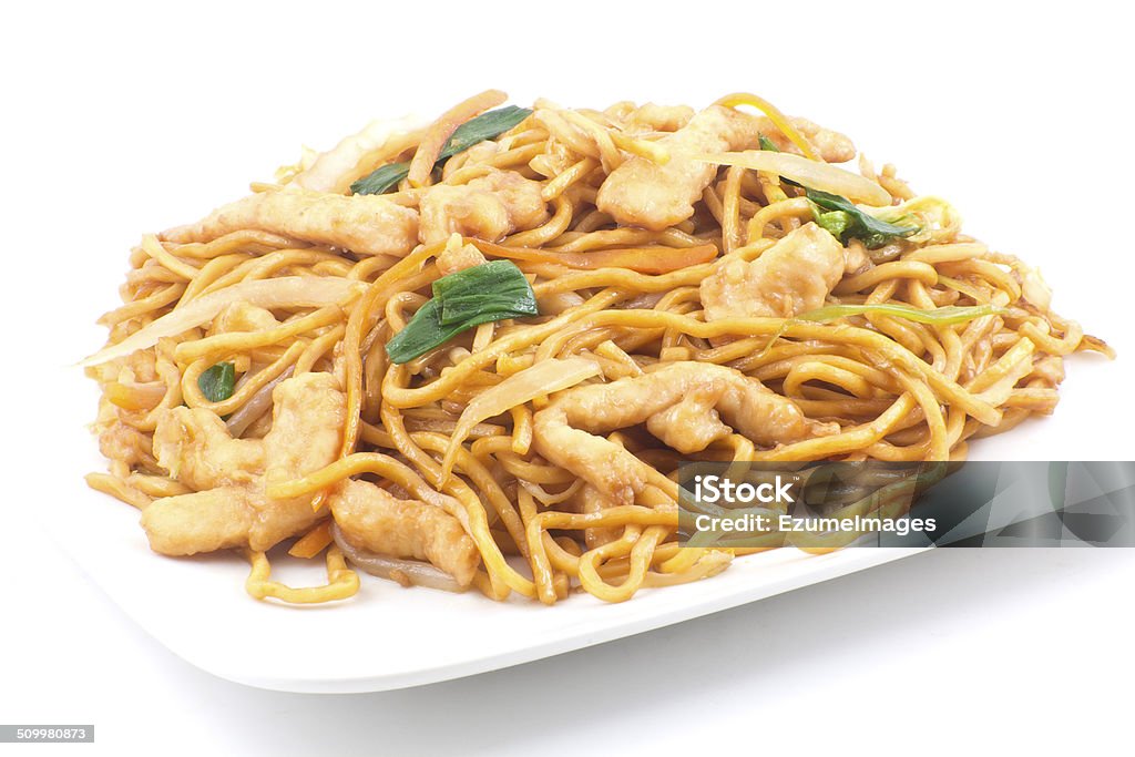 Chinese Chicken Lo Mein Delicious chinese food, chicken Lo Mein stir fry Lo Mein Stock Photo
