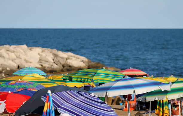 istock beach umbrella on the beach and the sea 509981443