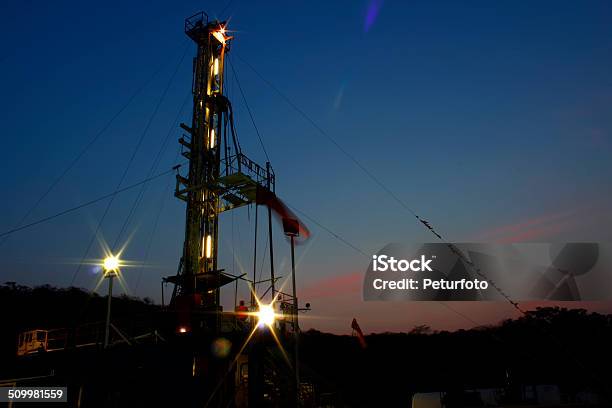 Rig And Sunset Stock Photo - Download Image Now - Blue-collar Worker, Bubble, Carbon Dioxide