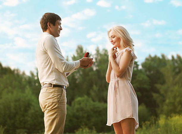 istock Love, relationship, couple, wedding, romantic man proposing 509981701