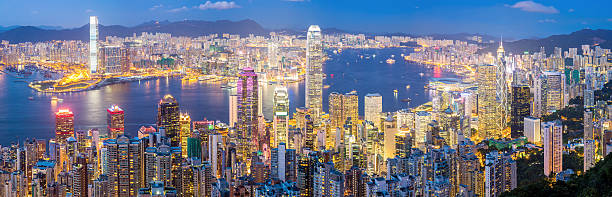 istock Hong Kong Skyline at Dusk Panorama 509982617
