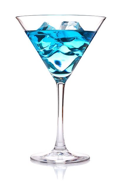 istock Blue tropical cocktail in martini glass 509984295