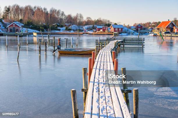 Winter Jetty Stock Photo - Download Image Now - Bohuslan, Cold Temperature, Color Image
