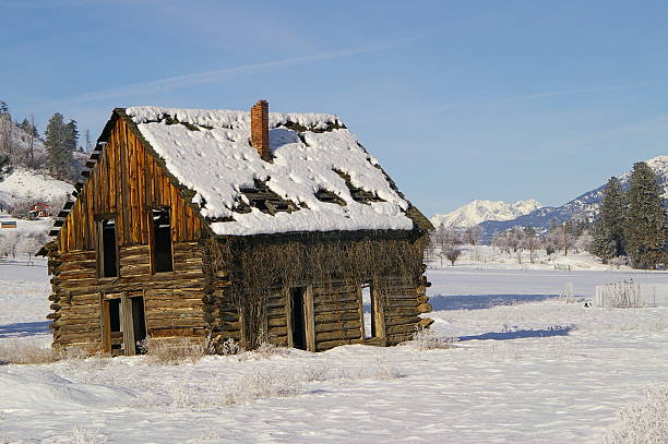 istock Old Log Cabin in Winter 509985951