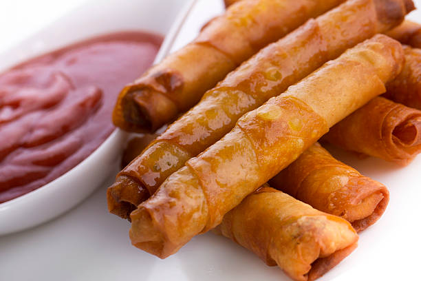 istock Sigara Boregi Turkish fried dough borek patty with Ketchup 509992146