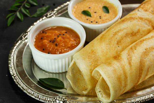 istock Dosa with chutney south Indian Breakfast 509992604