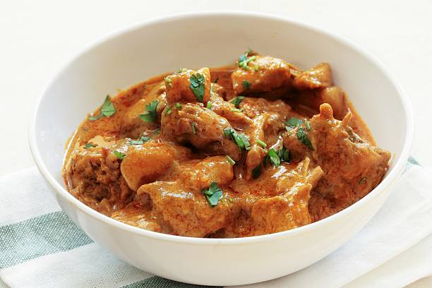 istock Chicken curry in a white bowl 509992686