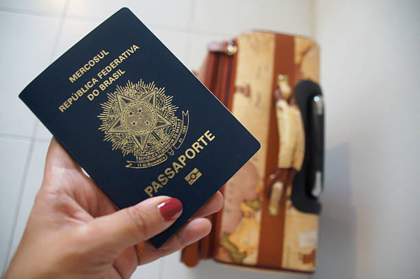 istock Brazilian passport and suitcase 509995826