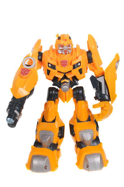 BumbleBee Action Figure Adelaide, Australia - February 09, 2016: A studio shot of a Bumblebee Action Figure from the Transformers. Transformers is a popular animated and movie series. Toys from the series are highly sought after collectables. action figure photos stock pictures, royalty-free photos & images