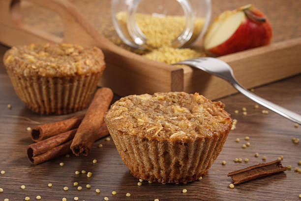 istock Fresh muffins with millet groats, cinnamon and apple 510002028