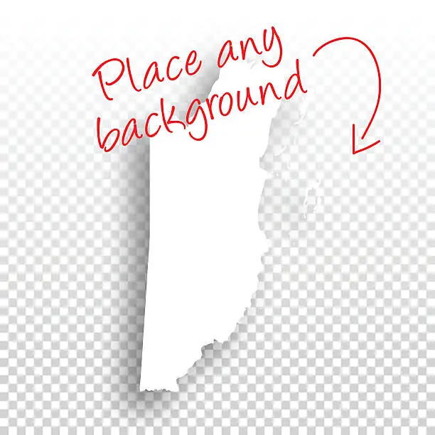 Vector illustration of Belize Map for design - Blank Background