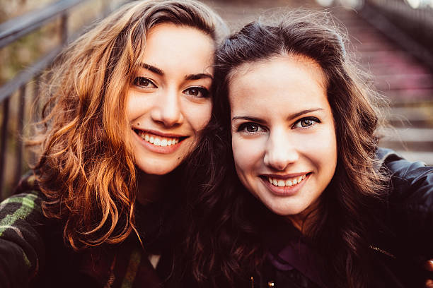 Young women taking a selfie