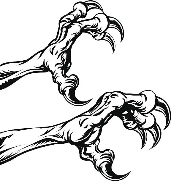 Vector illustration of Eagle claws