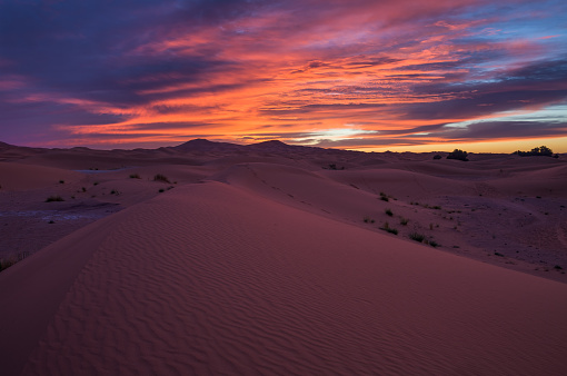 Sunrise in Erg Chebbi, Moroccan Sahara