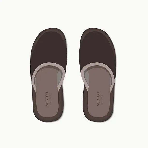 Vector illustration of Vector modern flippers on gray bakground.