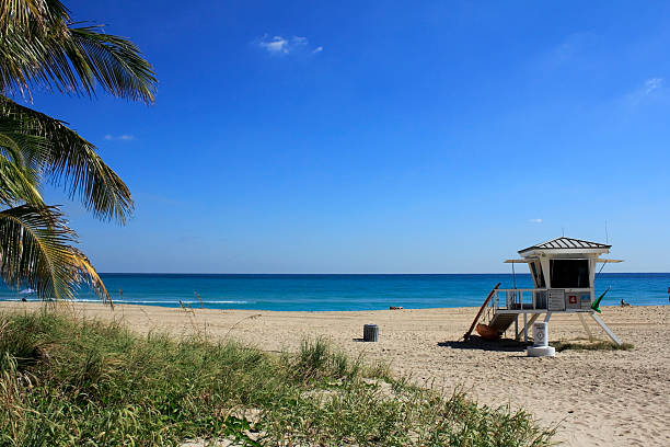 구조대원 관측소 포트로더데일 비치 - fort lauderdale florida beach lifeguard 뉴스 사진 이미지