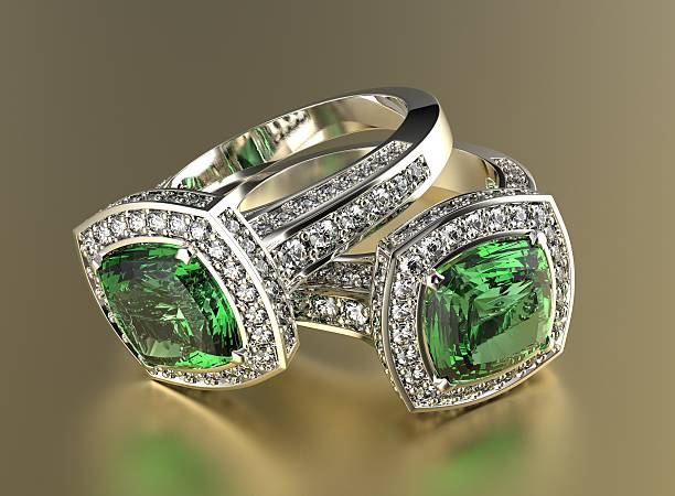 istock Golden Ring with Diamond. Jewelry background. Peridot 510007673