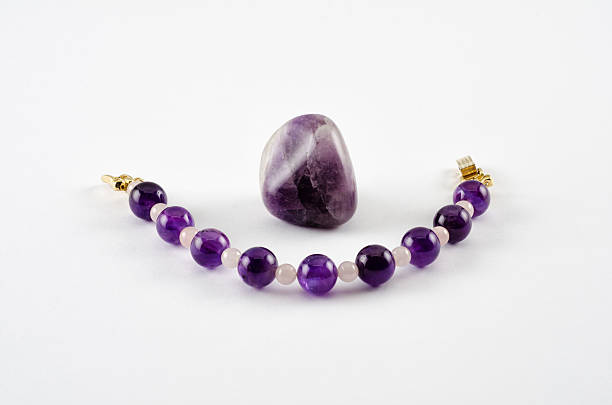 istock Amethyst and amethyst stone bracelet 510008259
