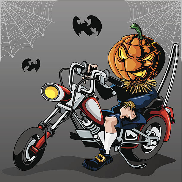 Biker-halloween – Vektorgrafik