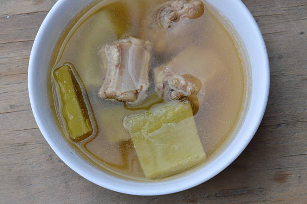 istock bitter cucumber boiled pork bone in clear soup 510008684