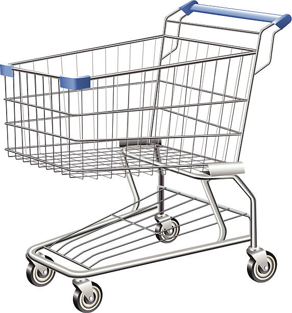 stockillustraties, clipart, cartoons en iconen met shopping cart - winkelwagen