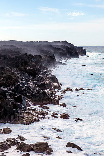 istock coast at Los Hervideros with huge waves in Lanzarote 510010813