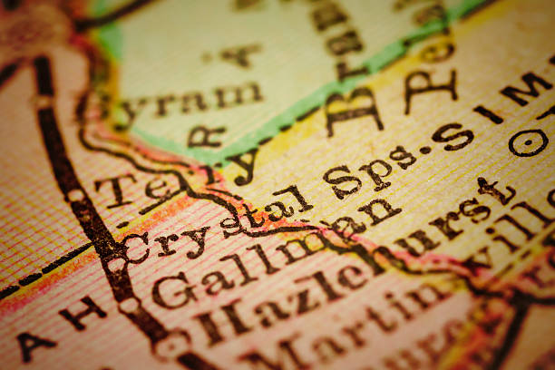 istock Crystal Springs, Mississippi on an Antique map 510010842