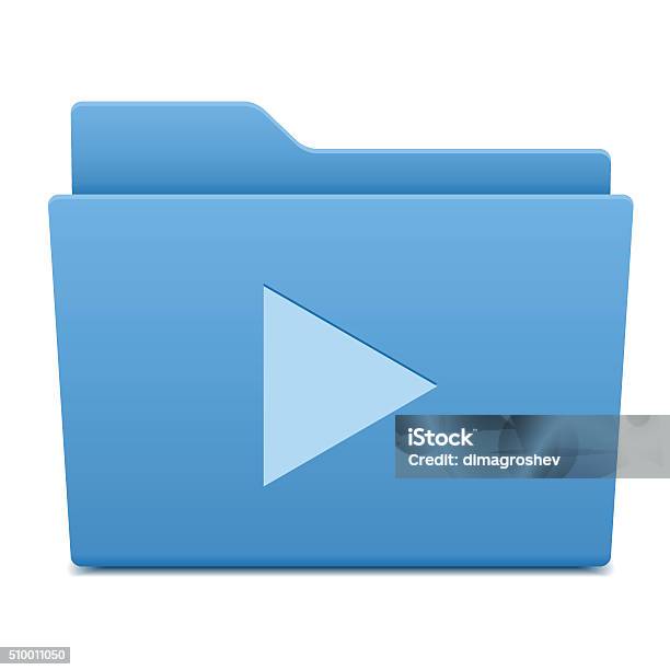 Folder Biru Dengan Simbol Putar Ilustrasi Stok - Unduh Gambar Sekarang ...