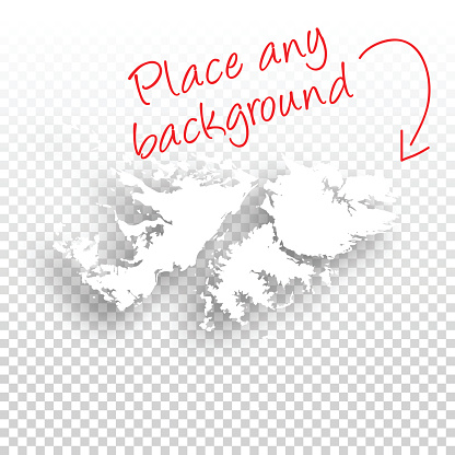 Falkland Islands Map for design - Blank Background