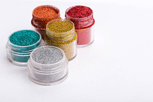 istock Close-up view of  powder eyeshadows  in different colours isolat 510011563