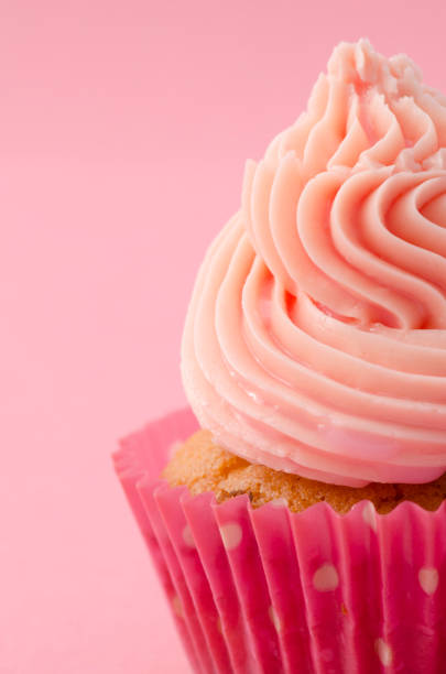 istock Close up of a pink cupcake 510011895