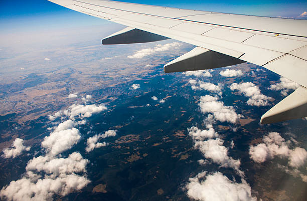 istock Airplane wing over the İstanbul landscape, Turkey 510012167
