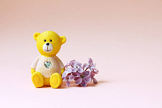 istock Cute background with space for text and congratulations to bear 510012402