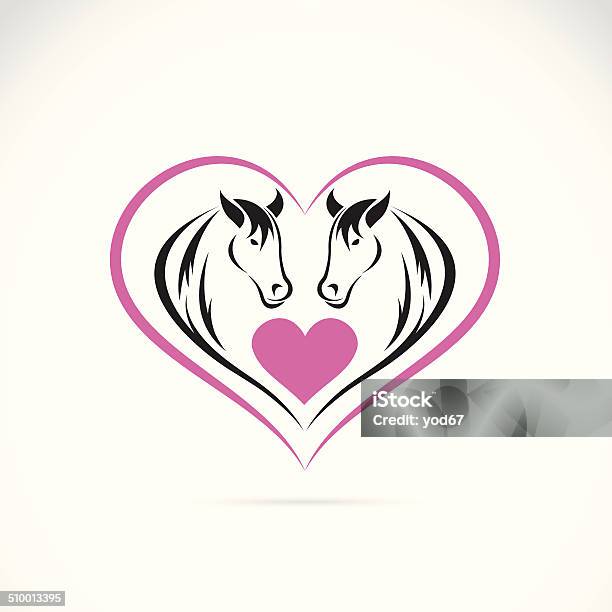 Vector Image Of Two Horses Stock Illustration - Download Image Now - Abstract, Animal, Animal Mane