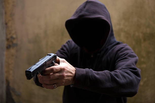 istock Burglar with a gun 510015920
