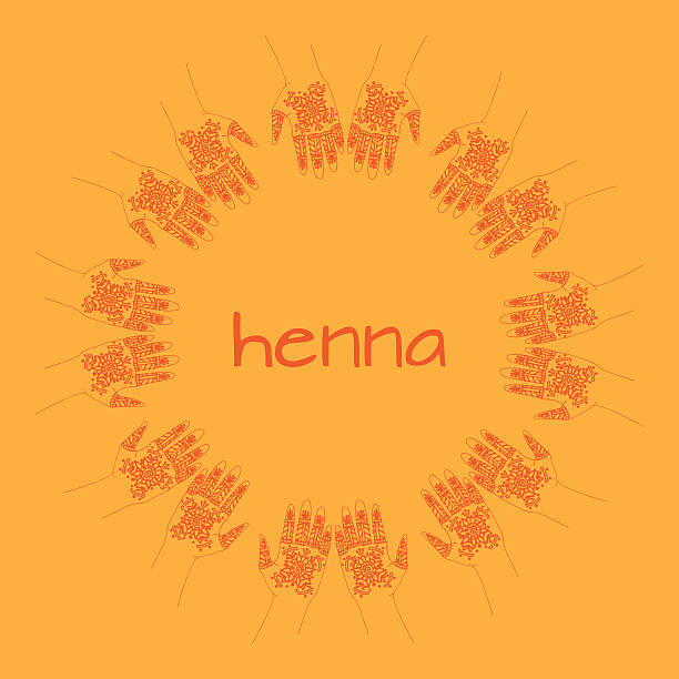 ilustrações de stock, clip art, desenhos animados e ícones de mãos com mehendi de henna indiana - hinduism henna tattoo tattoo human hand