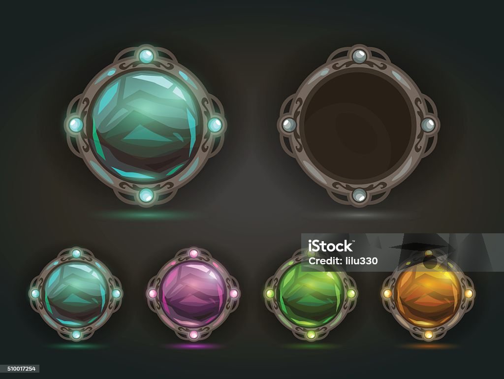 Design Button Magic Beautiful Vector Magic Shiny Round Buttons Stock Illustration ...