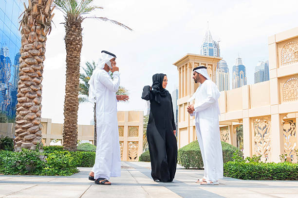 istock Middle Eastern business people talking outdoor 510019238