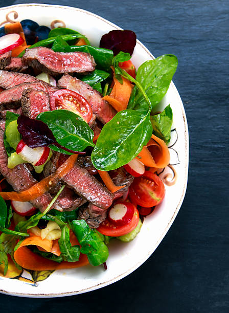istock Spicy Beef Slices Meat Salad with vegetables. 510019672