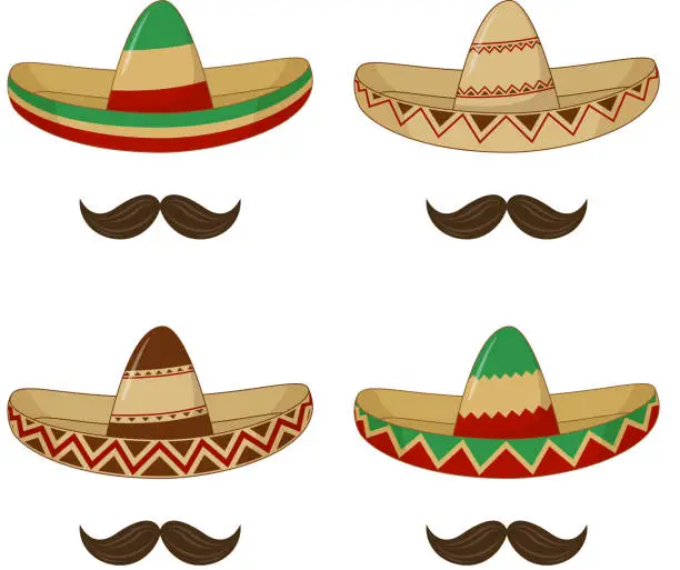 Vector illustration of Sombrero - mexican hat