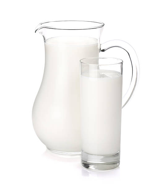 istock Milk jug and glass 510039913