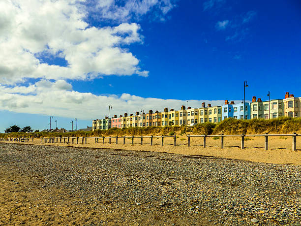 pwllheli - coastline pebble the lleyn peninsula wales foto e immagini stock