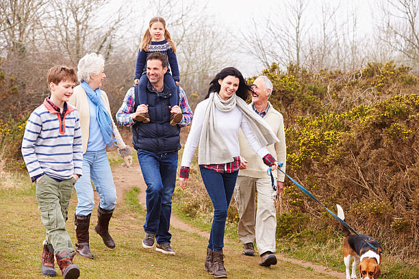 istock Multi Generation Family With Dog On Countryside Walk 510041041