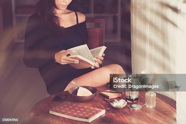 Reading A Book Stock Photo - Download Image Now - Adult, Adults Only, Beautiful People