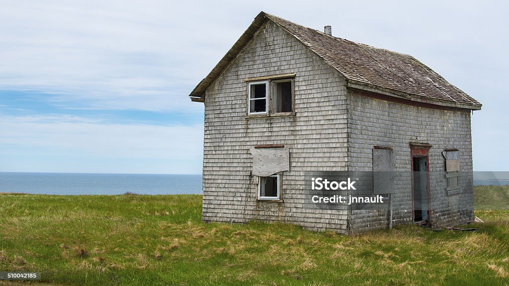 Old abandoned house on the Hill. Abandoned Stock Photo
