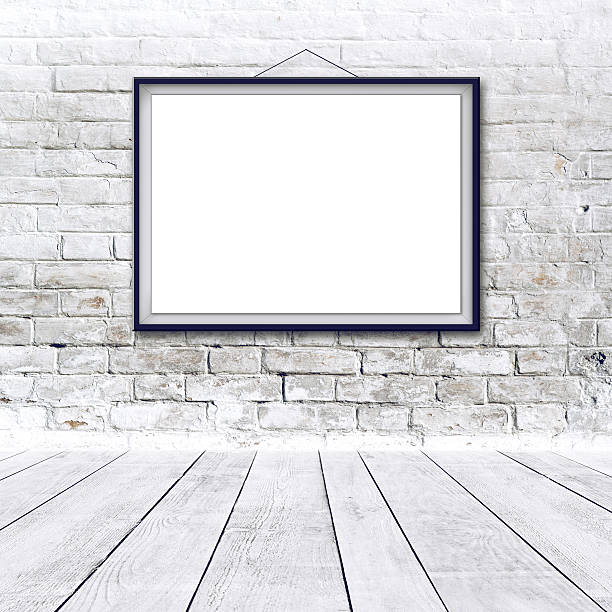istock Blank horizontal painting poster in black frame 510043829